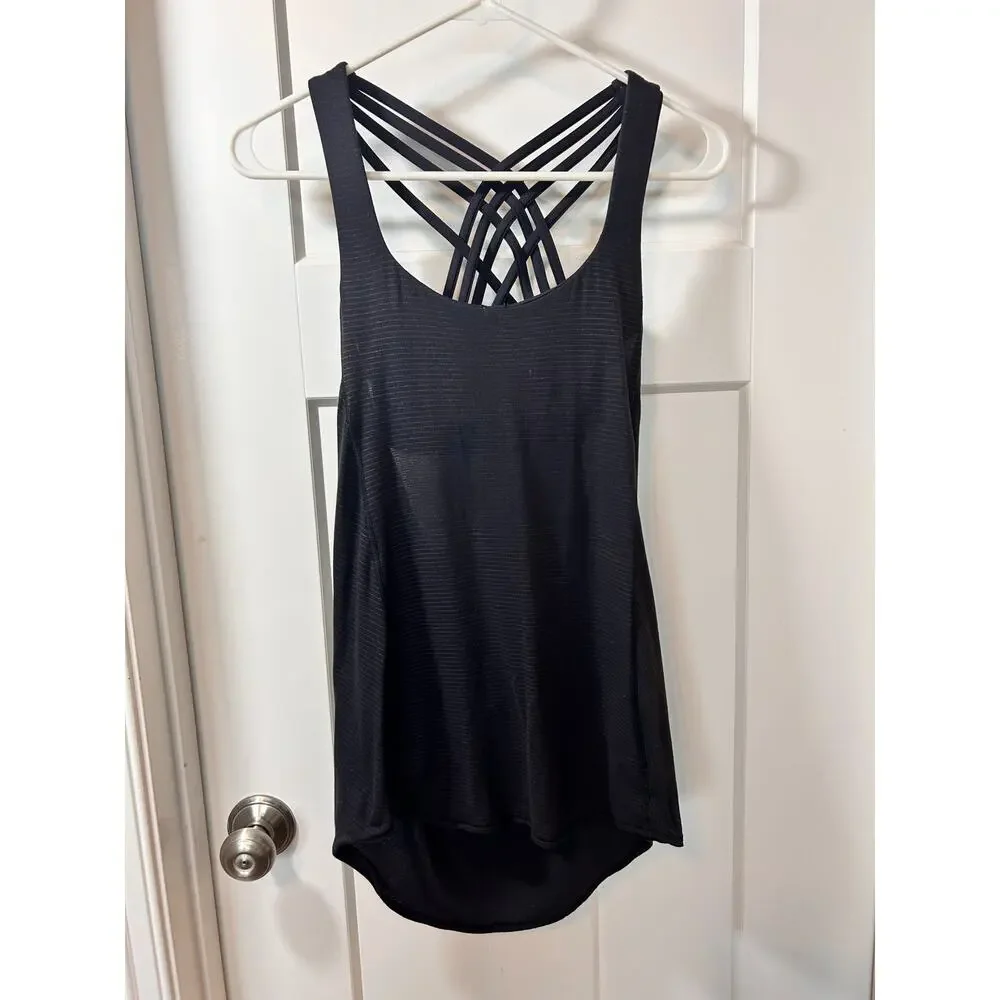 Lululemon Women's Free to Be Wild 2-In-1 Tank Top Gym Yoga‎ Run Black Size Small